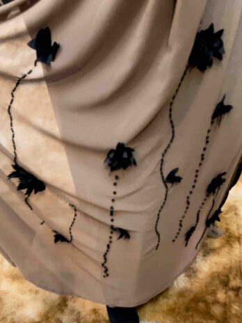 Beige and Black Cape