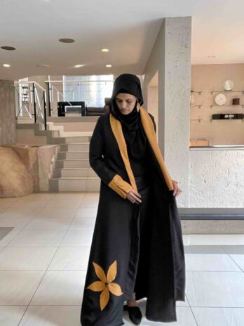 Leather Detailed Coat