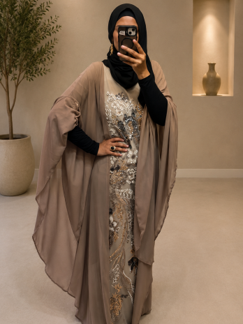 Sahara Bloom Butterfly Abaya