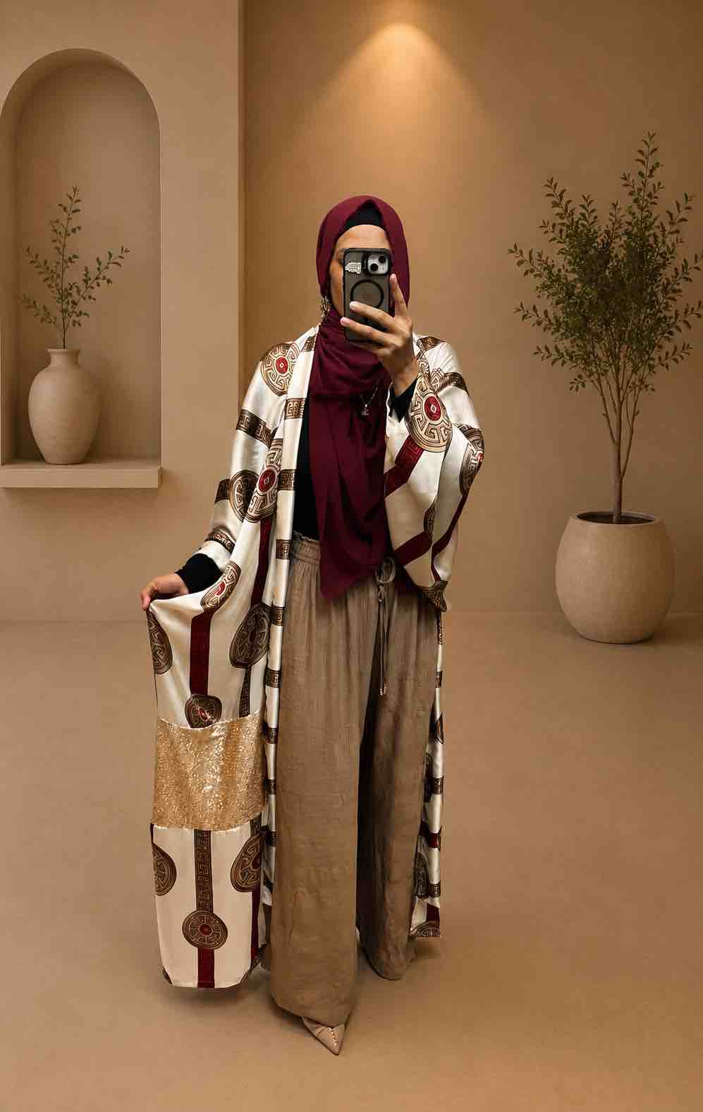 Bordeaux Luxe Kaftan